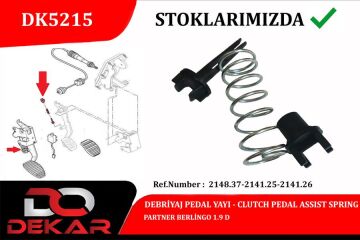Debrıyaj Pedal Yay Tkm. Partner-Berlıngo 1.9 D DEKAR DK5215