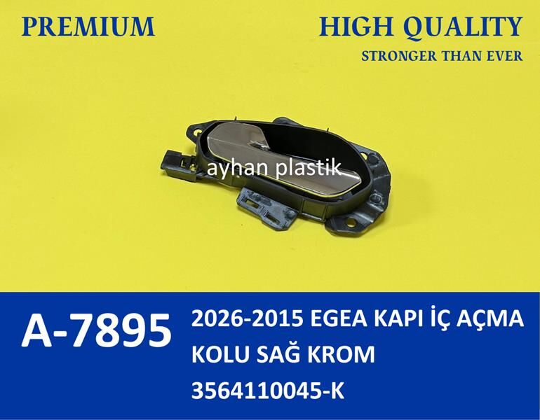 Kapı İç Açma Kolu Sağ Fıat Egea 15> Krom AYHAN A7895