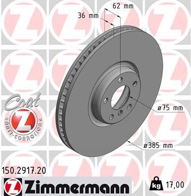 Fren Dıskı On Sol Bmw E70 F15 E71 E72 F16 0986479E26-Df6618s ZIMMERMANN 150.2917.20