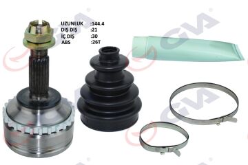 Aks Kafası Dış Ön Clıo Iı 1.4İ 16V 98-05 Kangoo 98-08 Abs Li 26Diş 21X30x52.2 144.5Mm GVA 4414110K