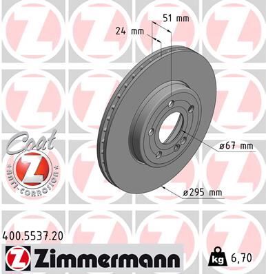 Fren Dıskı On Mercedes W177 V177 W247 C118 X118 ZIMMERMANN 400.5537.20