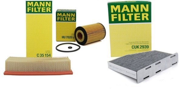Audi Q3 2.0 TDI 140 BG Periyodik Filtre Bakım Seti Mann Marka C35154 - HU7020Z - CUK2939