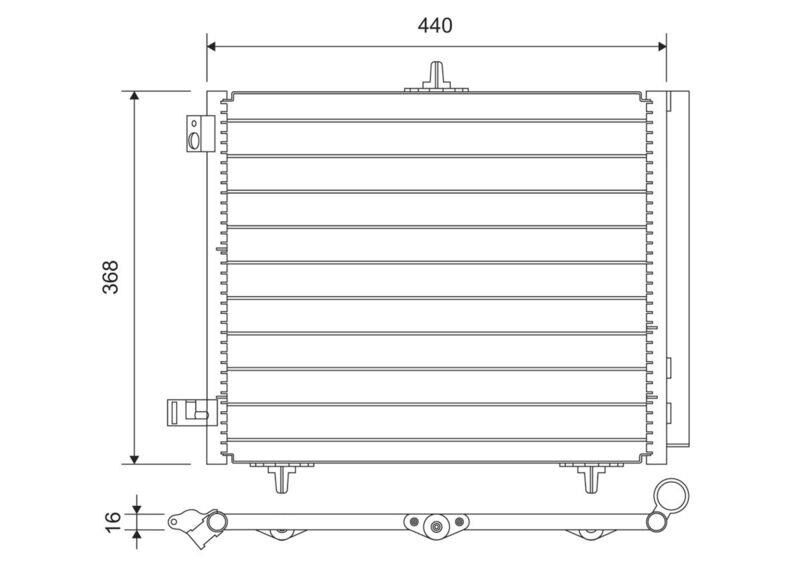 Kondenser P207-P208-P1007-P2008 05 >-C2-C3-C3 Iı 03>Ds 3 14> 1.4 1.6Hdı Kurutucu İle Al/Al 420X371x1 6 VALEO 812734