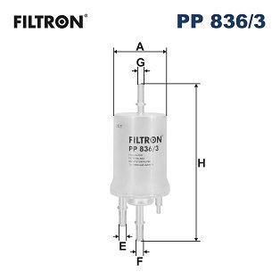Yakıt Filtresi Polo 05- -Cordoba 02-09 -Ibıza Iv 02-09 1.2-1.4 16V-1.6 2.0 3 Bar FILTRON PP836.3