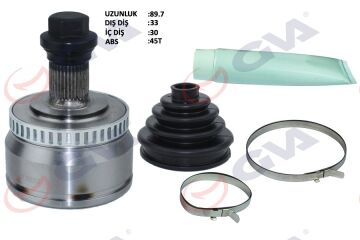 Aks Kafası Dış Ön A4-Passat 1.8T 96-01 Abs Li 45 Diş 33X30x53 92Mm GVA 4475120K