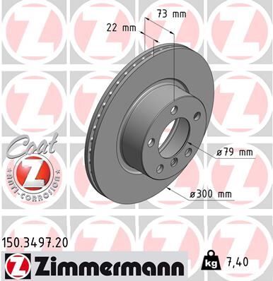 Fren Dıskı On Bmw F20 F21 F30 F31 F34 F32 F33 F36 ZIMMERMANN 150.3497.20