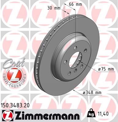 Fren Dıskı On Bmw F10 F11 F18 F06 F12 F13 ZIMMERMANN 150.3483.20