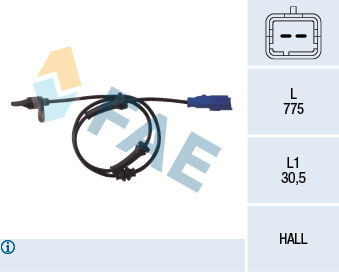 Abs Hız Devir Sensörü Arka P1007-C2-C3 02> FAE 78013