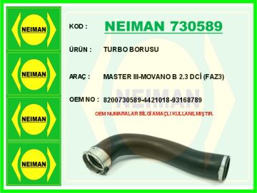 Turbo Borusu Master Iıı 10> Movano B 10> 2.3 Dci Faz3 NEIMAN 730589