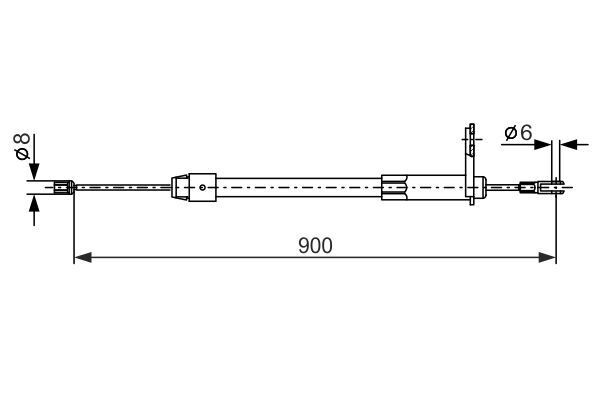 Fren Halatı Arka Sag Park Frenı Mercedes W202 W203 Cl203 S203 C209 A209 BOSCH 1987477847