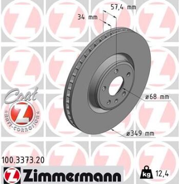 Fren Diski A4 A5 A6 A8 Q5 Q7 Touareg ZIMMERMANN 100.3373.20