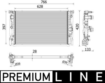 Motor Su Radyatoru Bmw B47 B57 G30 G31 G32 G11 G12 G14 G15 G16 MAHLE CR2223000P