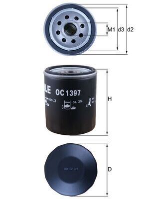 Yağ Filtresi Boxer-Jumper-Vıvaro C-Zafıra Lıfe-P308-P508-P3008-P5008-Expert-Jumpy-C4-C5-Toyota Proace 2.0 Dw10 Dtr-Dth-Dtl Bluehdı-Tdcı MAHLE OC1397