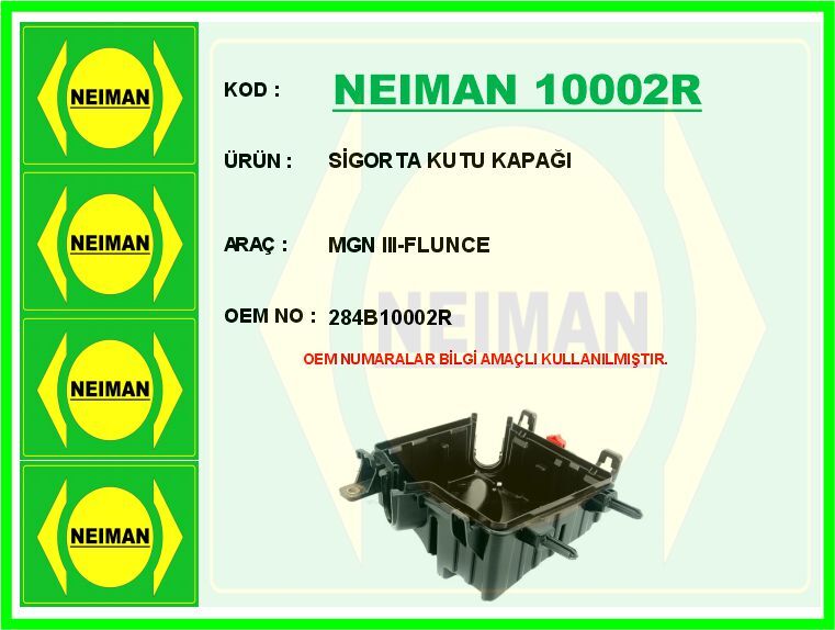 Sigorta Kutu Kapağı Mgn Iıı-Flunce NEIMAN 10002R