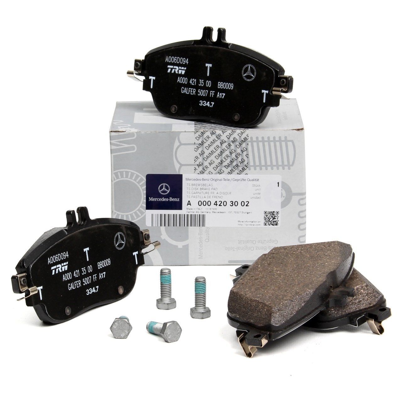 Mercedes W246 Kasa B180 Ön Fren Balata Takımı Orijinal Mercedes 0004202902 - A000420290264