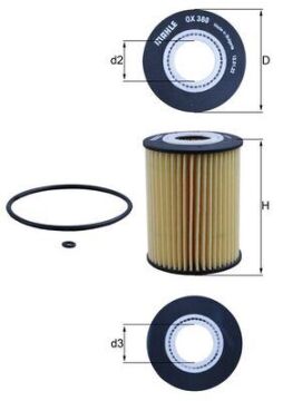 Yag Fıltresı Mercedes Om642 W203 W204 C219 C218 W211 W212 MAHLE OX380D