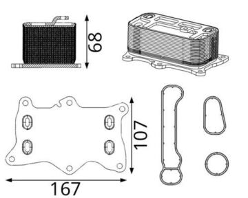 Yag Sogutucusu Mercedes Om654 W177 W247 W205 C257 W213 C253 V167 W447 B907 B910 MAHLE CLC421000S