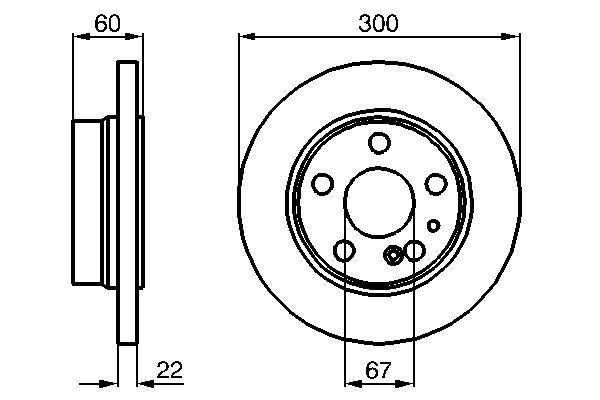Fren Dıskı Arka Mercedes S-Class W140 W220 BOSCH 0986478566