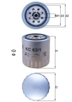 Yakıt Fıltresı Mercedes Om601 W201 W202 W124 W210 W461 W638 B901>B904 MAHLE KC63.1D