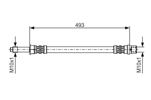 Fren Hortumu Arka Mercedes Sprınter B906 . Vw Crafter 30-35-50 BOSCH 1987476294