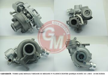 Turbo Şarj Renault Megane Iıı Megane Iv Fluence Dacıa Duster Qashqaı Scenic Iıı 1.5Dcı 90 Bg Euro6 2013> GUA 40714