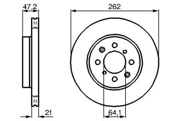 Ön Fren Aynası Havalı Rover 200 216Gsi 216Gti 220Gsi 400 414Gsi 416Gti 420 Cabrıolet 214 1990-1996 BOSCH 0986478657