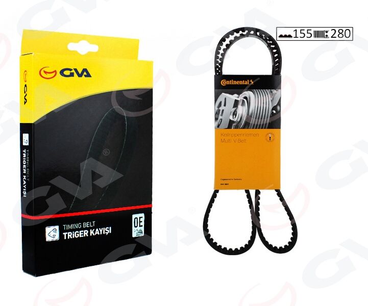 Triger Kayışı 155X280 Volvo S60 2013 >S90 2016 >V40 2014 >V60 2015 >V90 Xc40 Xc60 Xc70 Xc90 GVA 58155280