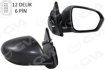 Dış Dikiz Aynası Sağ Elektrikli Isıtmalı Sensörlü Dacıa Duster 17-10 12H7p Vm-6805Ehsr GVA 1019186