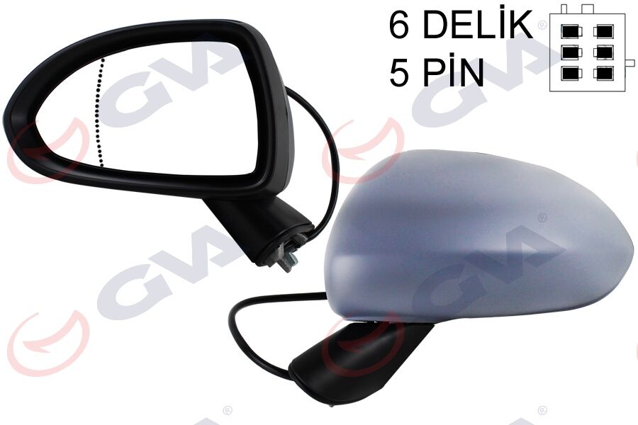 Dış Dikiz Aynası Sol Corsa D 06> Elektrikli Isıtmalı Astarlı Asferik 5 Fiş Vm-964Ehpal 13187615 GVA 1090226