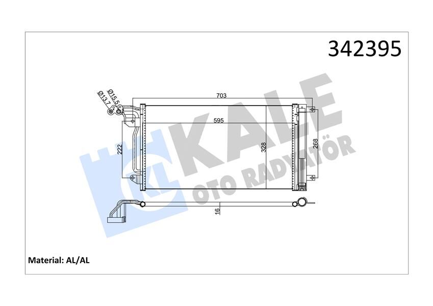 Klima Kondenseri Vw Polo-Audı A1-A1 Sportback-Seat Ibıza V-Toledo Iv Al-Al KALE 342395