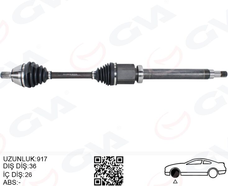 Ön Aks Komple Sag Volvo S40 Volvo Iı 1.6 D2 10>12 V50 1.6 D2 10>12 C30 1.6 D2 10>12 D 4162 T GVA 4499160