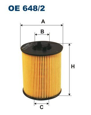 Yağ Filtresi Astra G 1.8 16V-Omega B 2.5 V6-3.0 V6-3.2 V6-Vectra B 1.8İ 16V-2.5İ V6-2.6İ V6-Vectra C FILTRON OE648.2