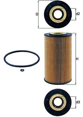 Yag Fıltresı Mercedes Om628 W211 W463 W163 W220 MAHLE OX169D