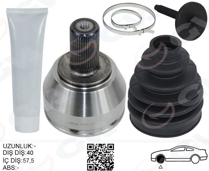 Ön Aks Kafası Dış Sağ-Sol Mondeo Iv 07>14 S Max Galaxy 06>15 1.6Tdcı-2.0Tdcı Volvo V60 I T5 13>18 V70 Iıı D3-D4 10>15 Xc60 I D3-D4 09>14 GVA 4437012K