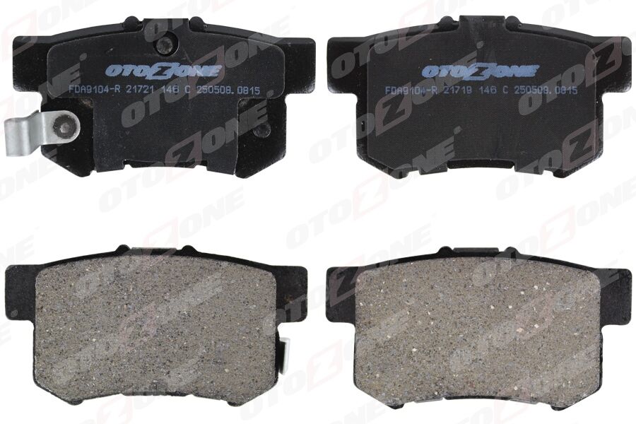 Arka Fren Balata Honda Cıvıc 1.6L D16 Vtec Vtı 01-05 / 1.4L 1.6L 96-01 / 1.6L R16a2 Vtec Sedan 06-> / Accord 2.0L F20 90-98 / Legend 3.2L 91-96 / Suzukı Sx4 1.6L M16a Rw416 05-> - Aşınma İkaz Soketli OTOZONE FDA9104-R