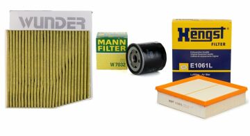 Mercedes W246  Kasa  B180 Cdı / D Periyodik Bakım Filtre Seti Hengst Marka W7032 - E1061L - WPK721