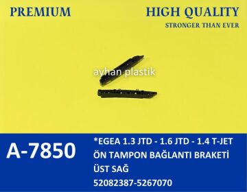 Ön Tampon Bağlantı Ayağı Sağ Üst Fıat Egea 1.3 Jtd-1.6 Jtd- 1.4 T-Jet AYHAN A7850