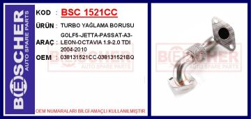 Egr Borusu Golf5-Jetta-Passat-A3-Leon-Octavıa 1.9-2.0 Tdı 2004-2010 BSC 1521CC