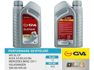 Motor Yağı 15W40 1 Lt Platınum Mineral Apı Sl/Cf GVA 9920421