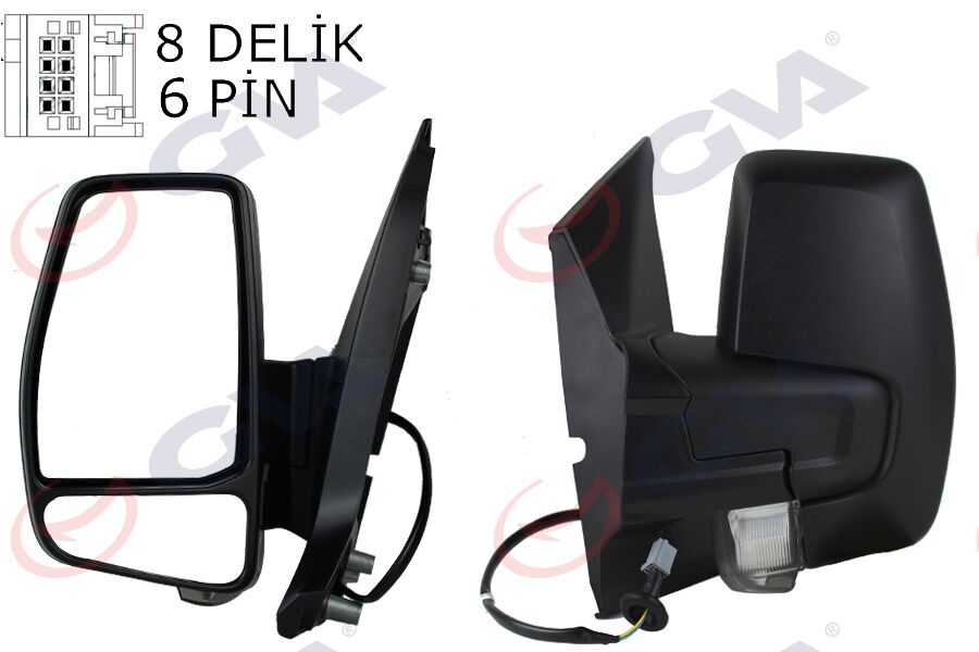 Dış Dikiz Aynası Sol Ford Custom 12> Elektrikli-Sinyalli-Astarlı GVA 1032215