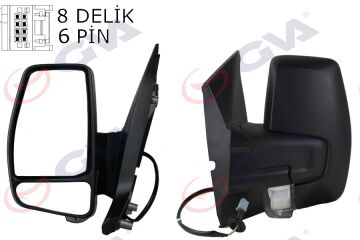 Dış Dikiz Aynası Sol Ford Custom 12> Elektrikli-Sinyalli-Astarlı GVA 1032215
