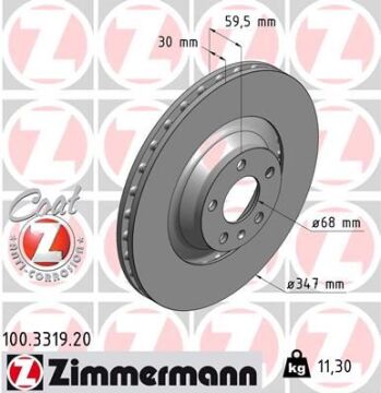Ön Fren Aynası Havalı A6-A6 Avant 4F5-A6 Allroad 4Fh 2.0 Tfsı/2.4/2.4 Quattro/2.8 Fsı/2.8 Fsı Qu 986479260-Df4695s ZIMMERMANN 100.3319.20