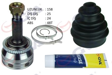 Aks Kafası Dış Hyundaı İ20 1.4L D4fc Crdi 08-15 Abs Li 25X24x52.4 - Abs 48 Diş GVA 4491020K
