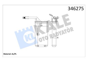 Kalorifer Radyatörü 106 91-96 Saxo 96-03 Ax 91-96 234X138 KALE 346275