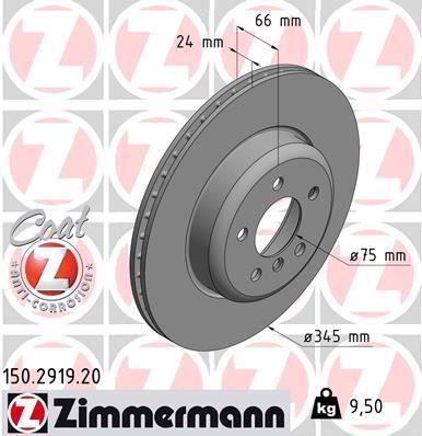 Fren Dıskı Arka Bmw F30 F31 F32 F33 F34 F36 M Performance ZIMMERMANN 150.2919.20