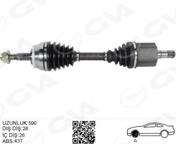 Ön Aks Komple Sol Volvo S40 I V40 I 1.8-2.0 97>04 GVA 4499177