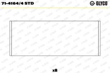 Kol Yatak Takımı Std. Land Rover Freelander I 20T2n L314 GLYCO 714164.4 STD