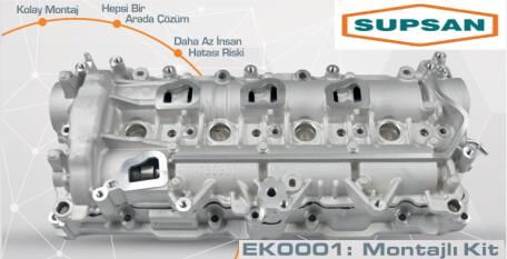 Eksantrik Kiti Montajlı Emme. Egzoz Eks Mil-Yağ Pompa Zincir-Gergi-Eks Mil Keçe- Ford-Peugeot-Citr Oen-Ds-Fıat-Opel-Toyota 18> 1.5 Hdi-Tdci-Ecoblue Yağ Pompa Zincir 8 Mm SUPSAN EK0001