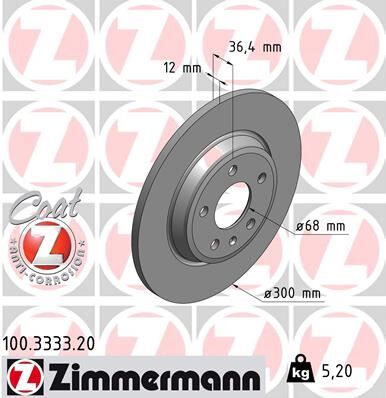 Arka Fren Aynası A4-A5 1.8-2.0 07 > A6 1.8-2.0 11 > A7 2.0-2.8 11 > Q5 2.0 09 > 986479382-Df4848 ZIMMERMANN 100.3333.20