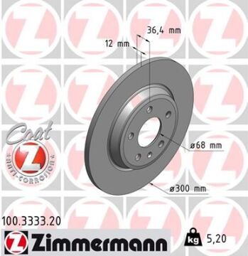 Arka Fren Aynası A4-A5 1.8-2.0 07 > A6 1.8-2.0 11 > A7 2.0-2.8 11 > Q5 2.0 09 > 986479382-Df4848 ZIMMERMANN 100.3333.20
